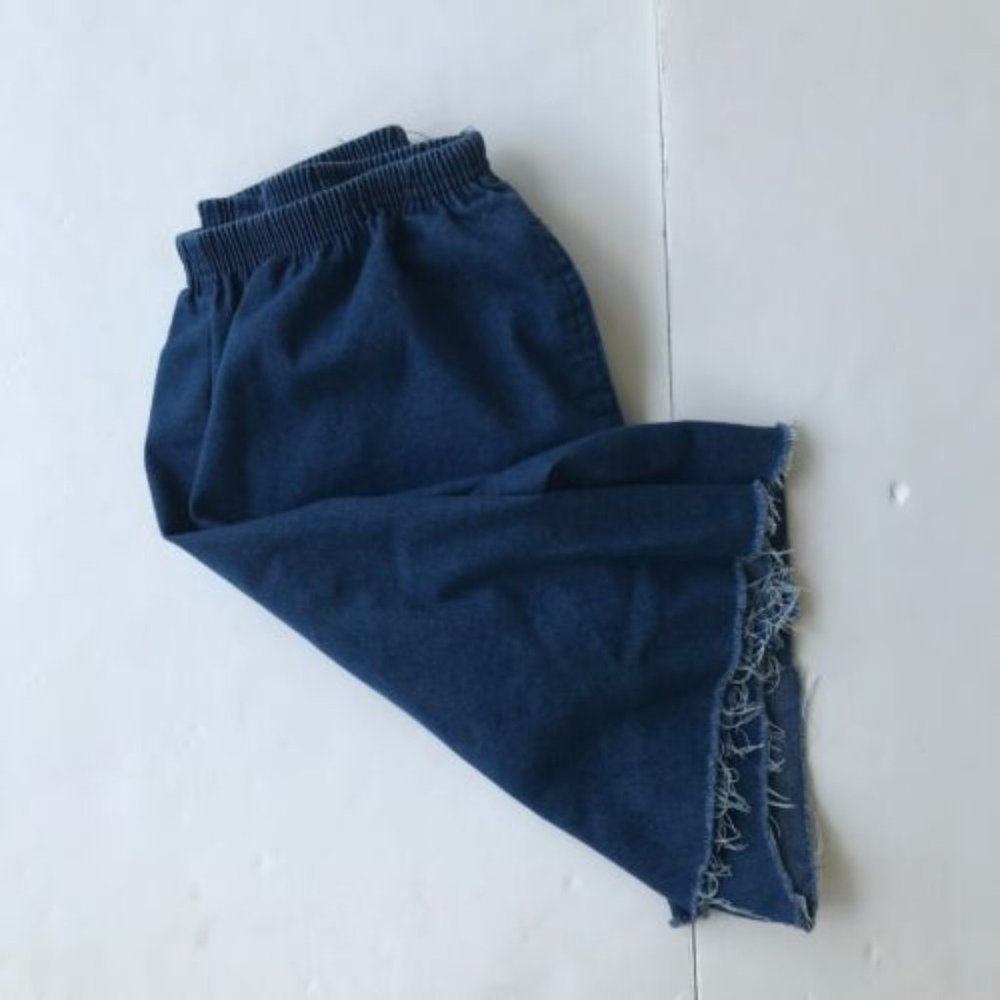 Alfred Dunner Denim Shorts Sz 10P 10 Petite Blue Jean Cut Offs Frayed Se…